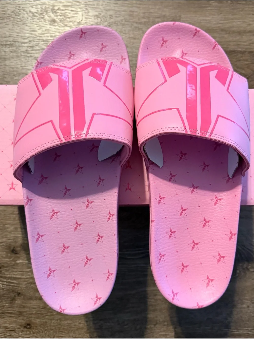 Jeffree Star Pink Star Pool Slides Unisex